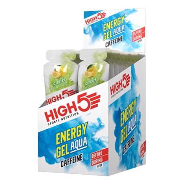 High5 Aqua Gel Plus - Energi Gel med koffein - DATOVARE - 20 stk - Citrus